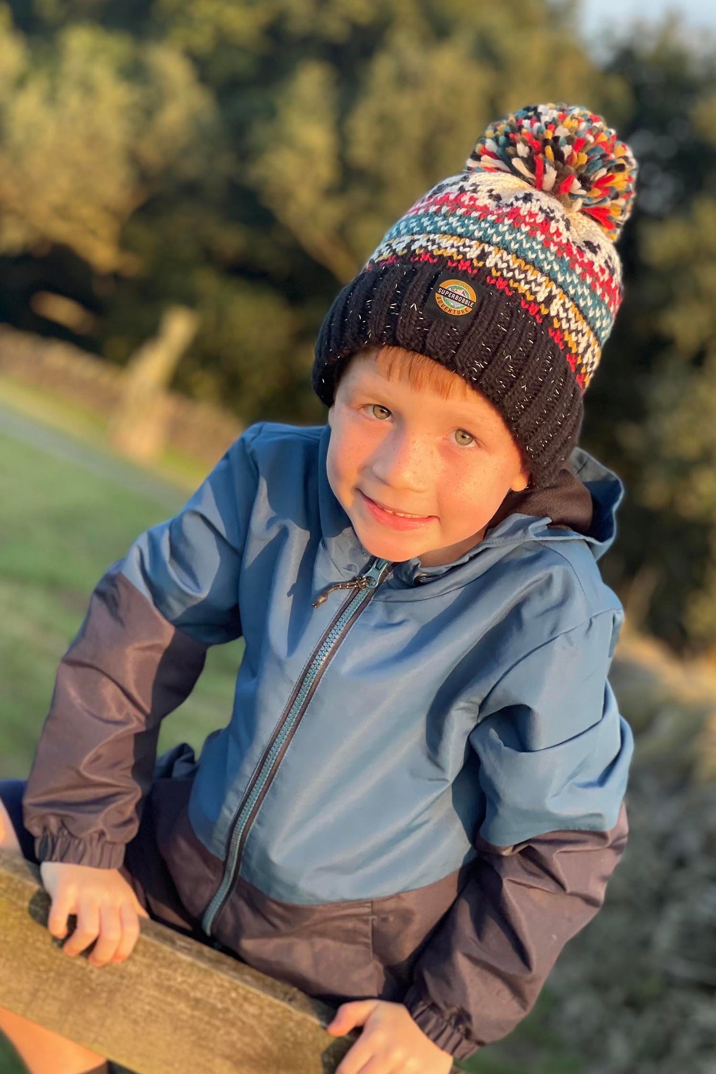 Kids Jet Black Nordic Knit Hat