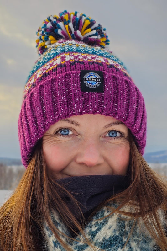 Lingonberry Nordic Knit Hat