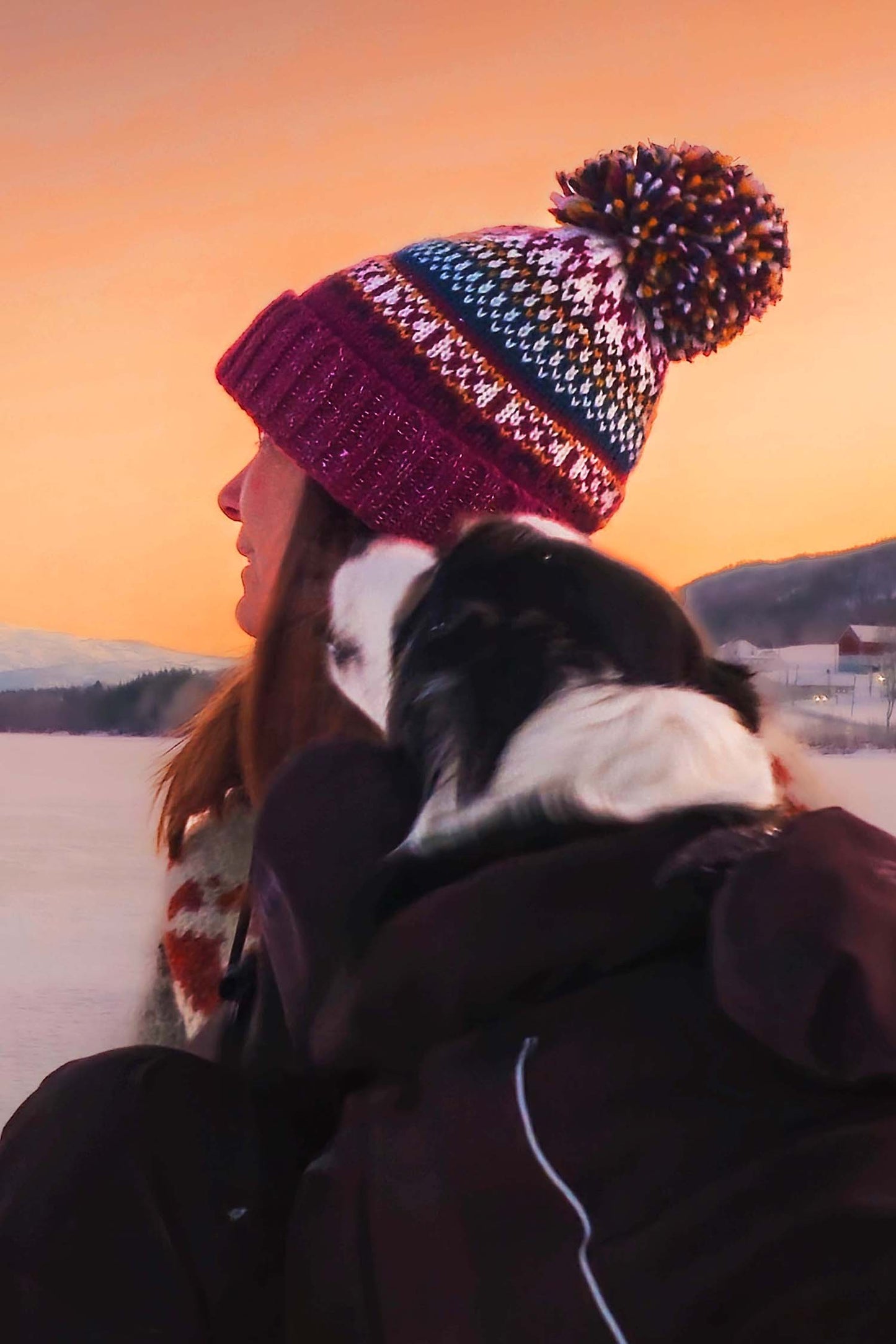 Lingonberry Nordic Knit Hat