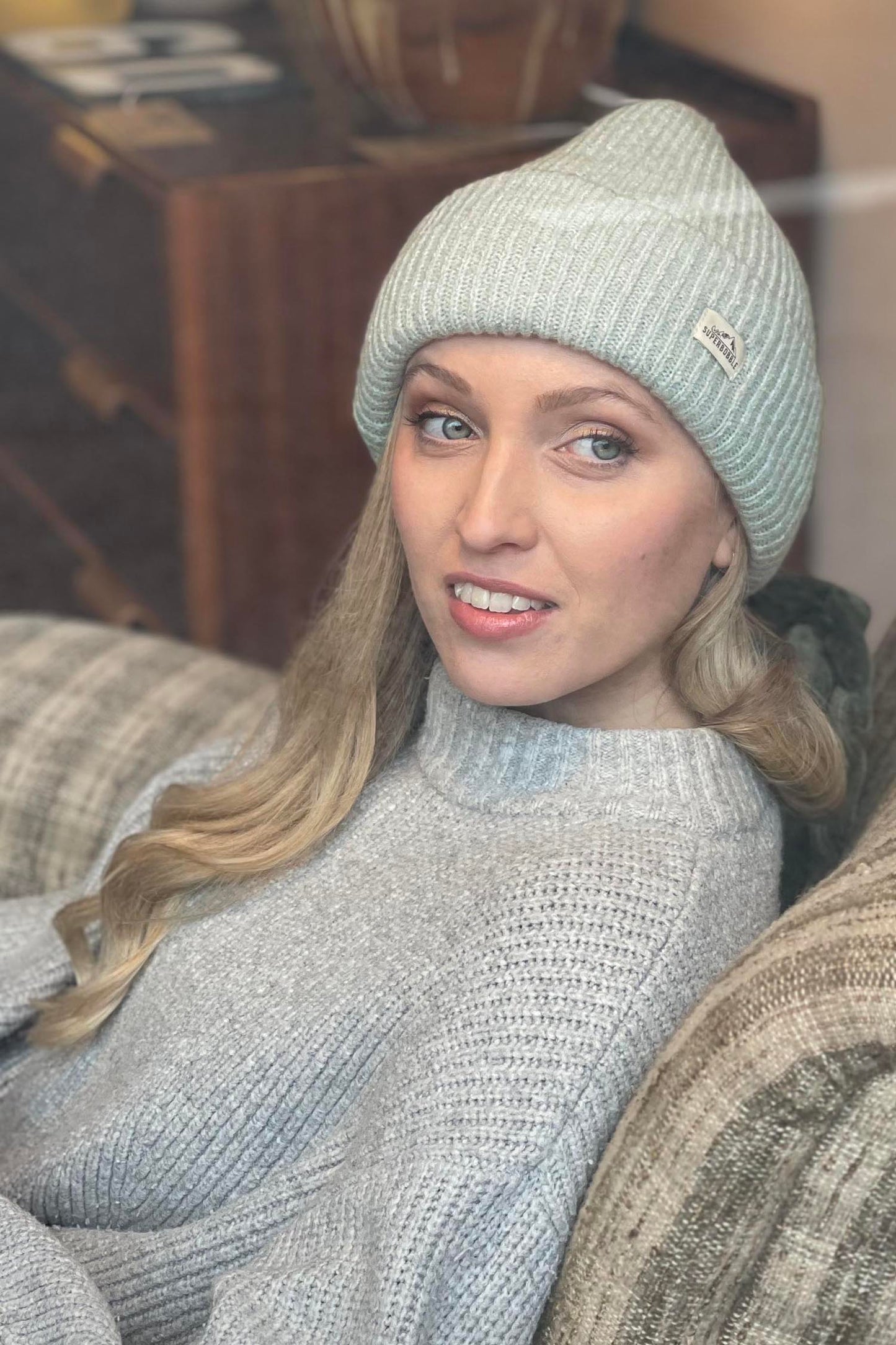 Spearmint Ladies Fashion Beanie Hat