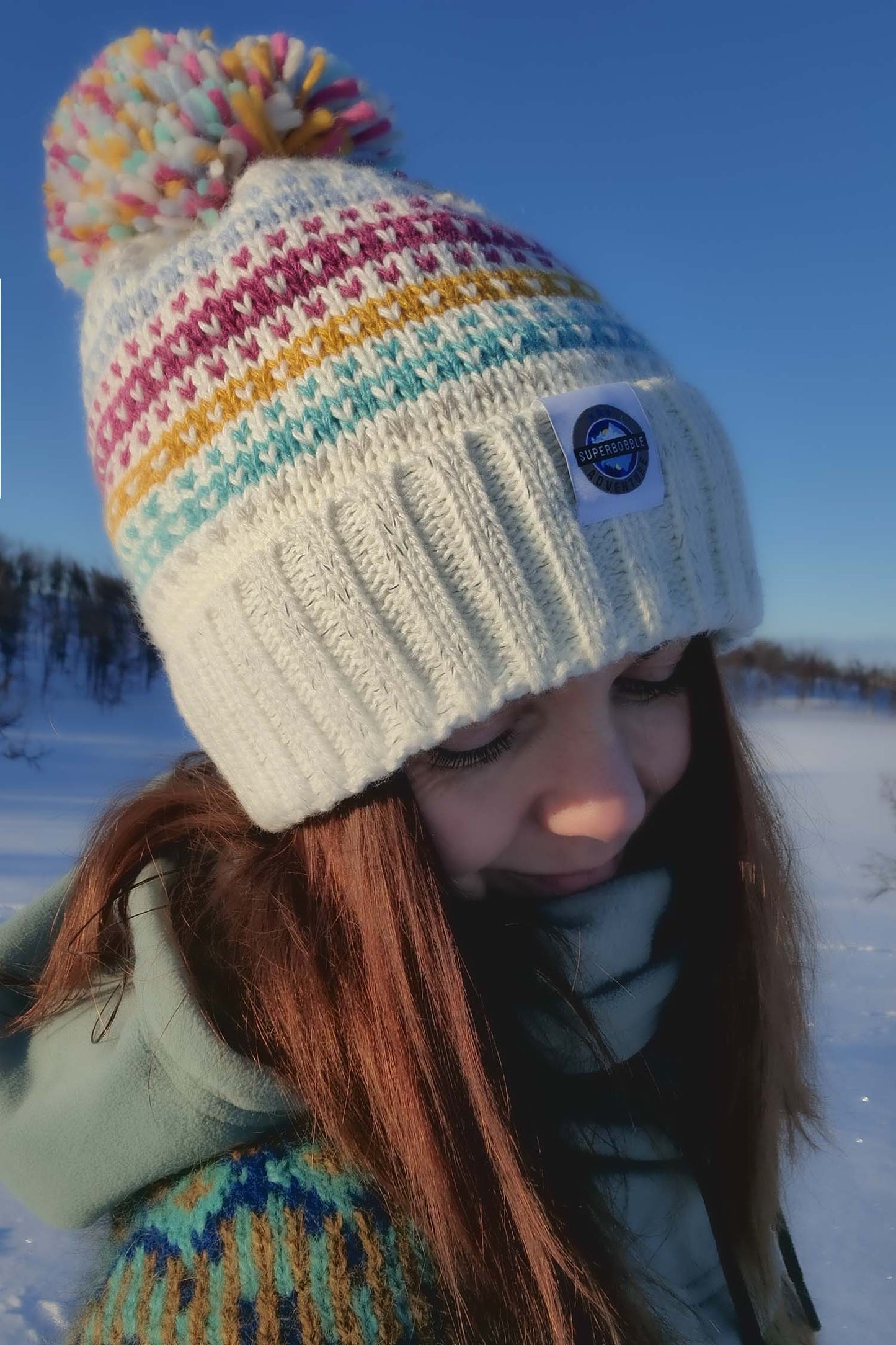 Candy Stripe Nordic Knit Hat