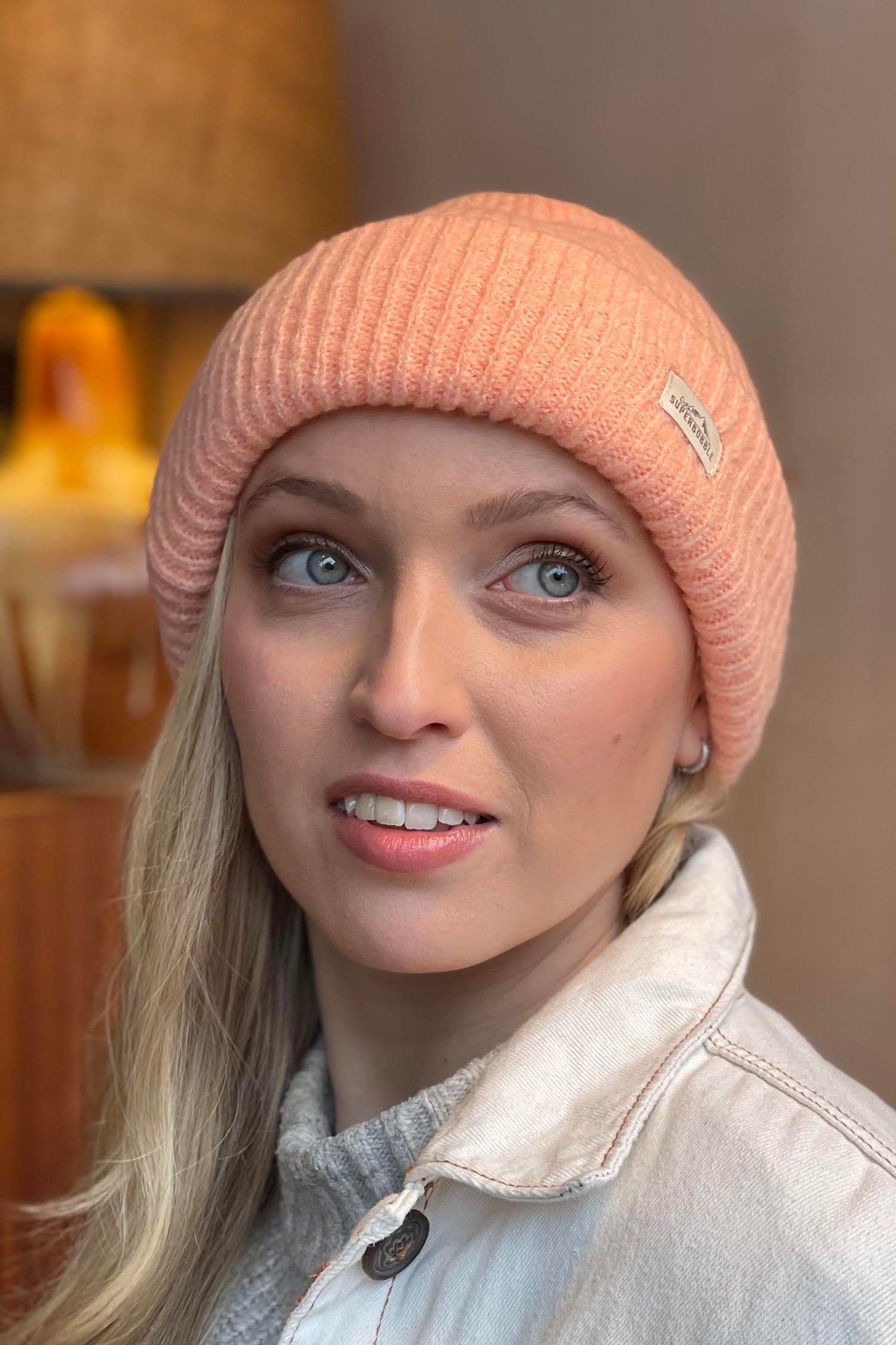 Coral Ladies Fashion Beanie Hat