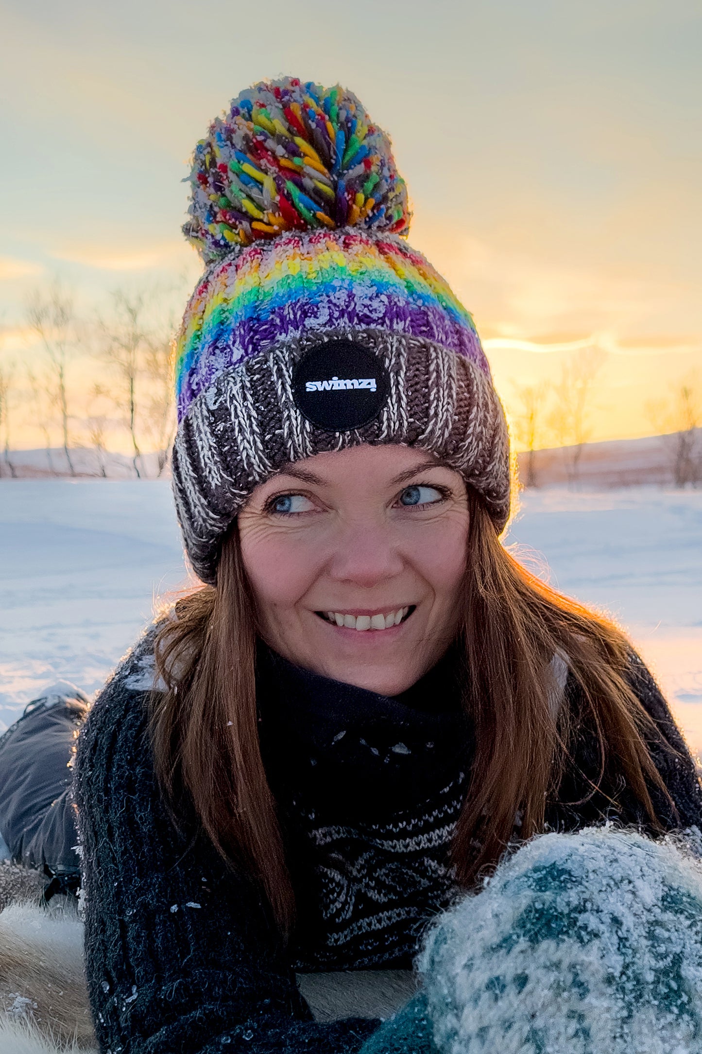 Graphite Rainbow Hat