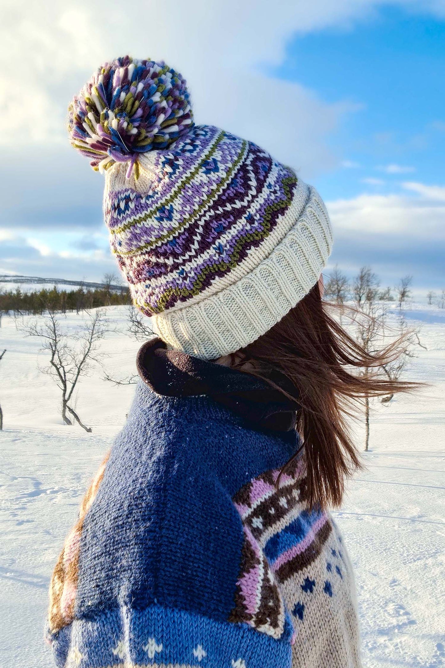 Heather Fairisle Knit Hat