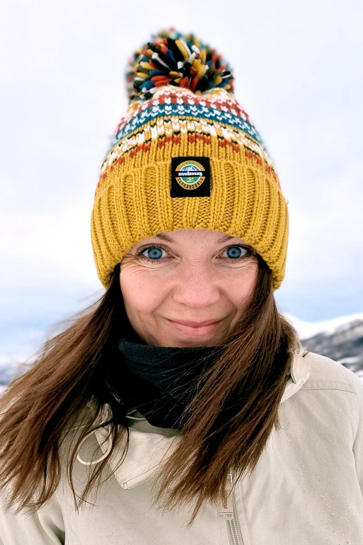 Mustard Nordic Knit Hat