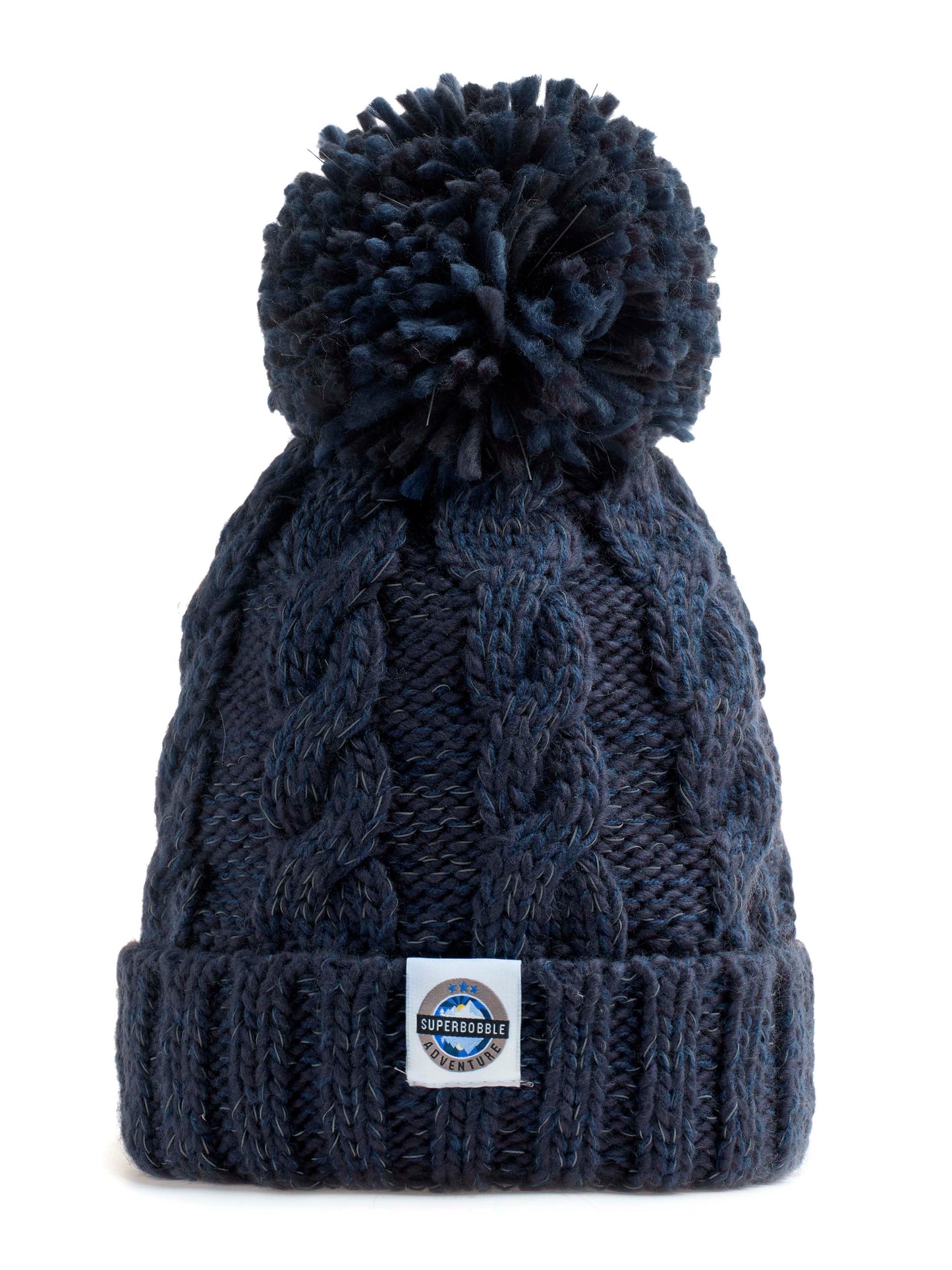 Deep Navy Cable Knit Hat