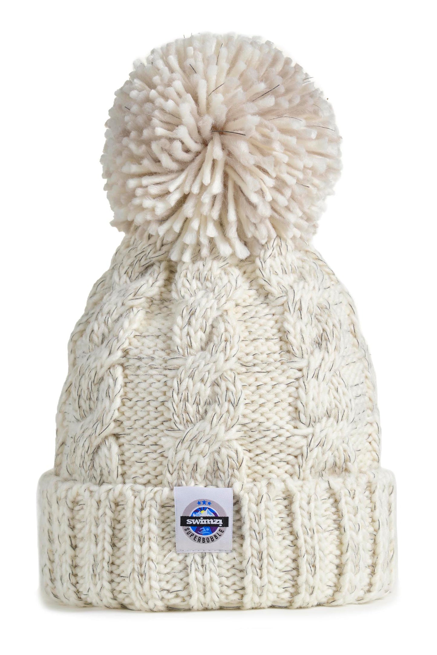 Oatmeal Cable Knit Hat