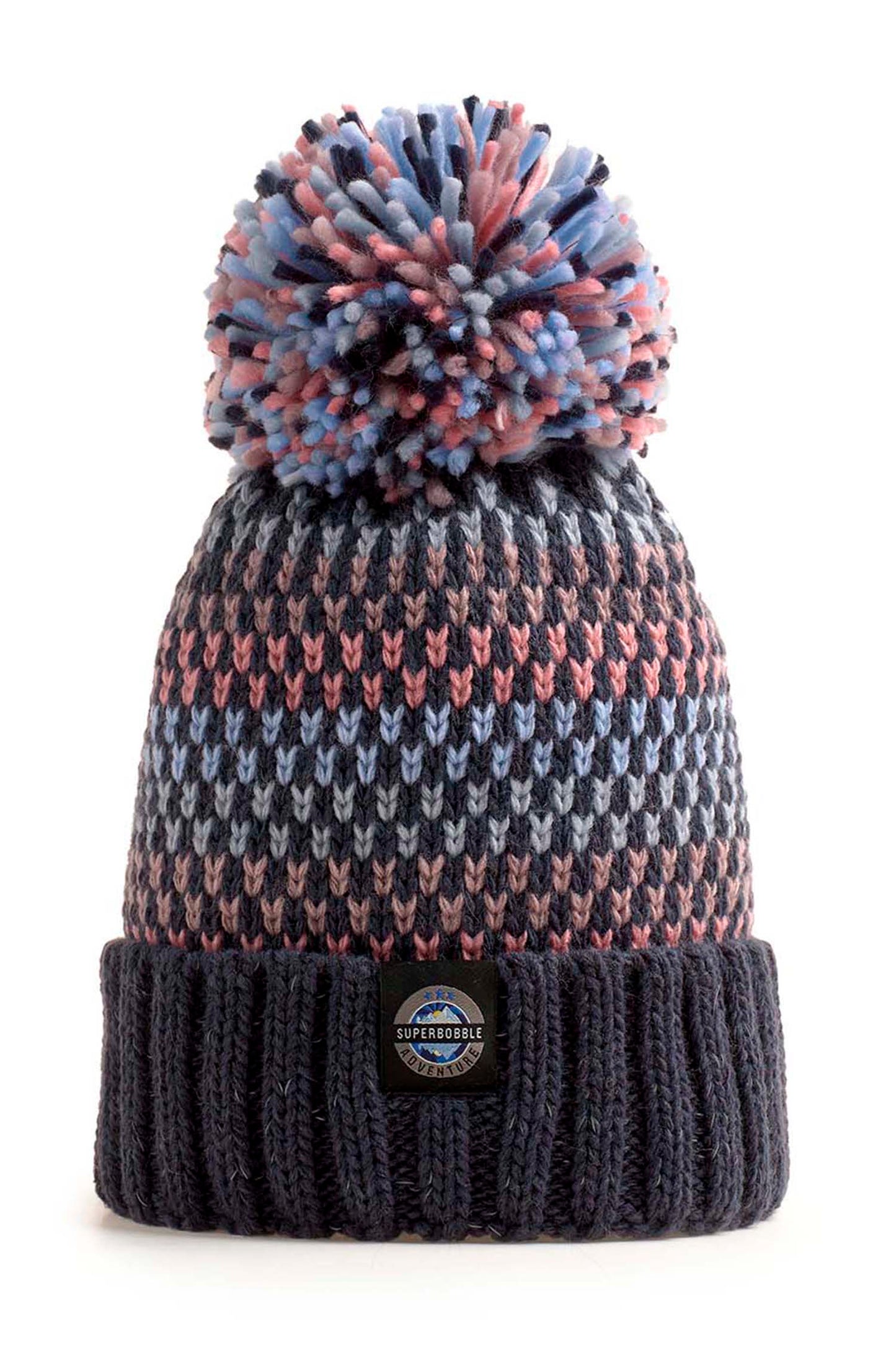 Pink Sapphire Nordic Knit Hat