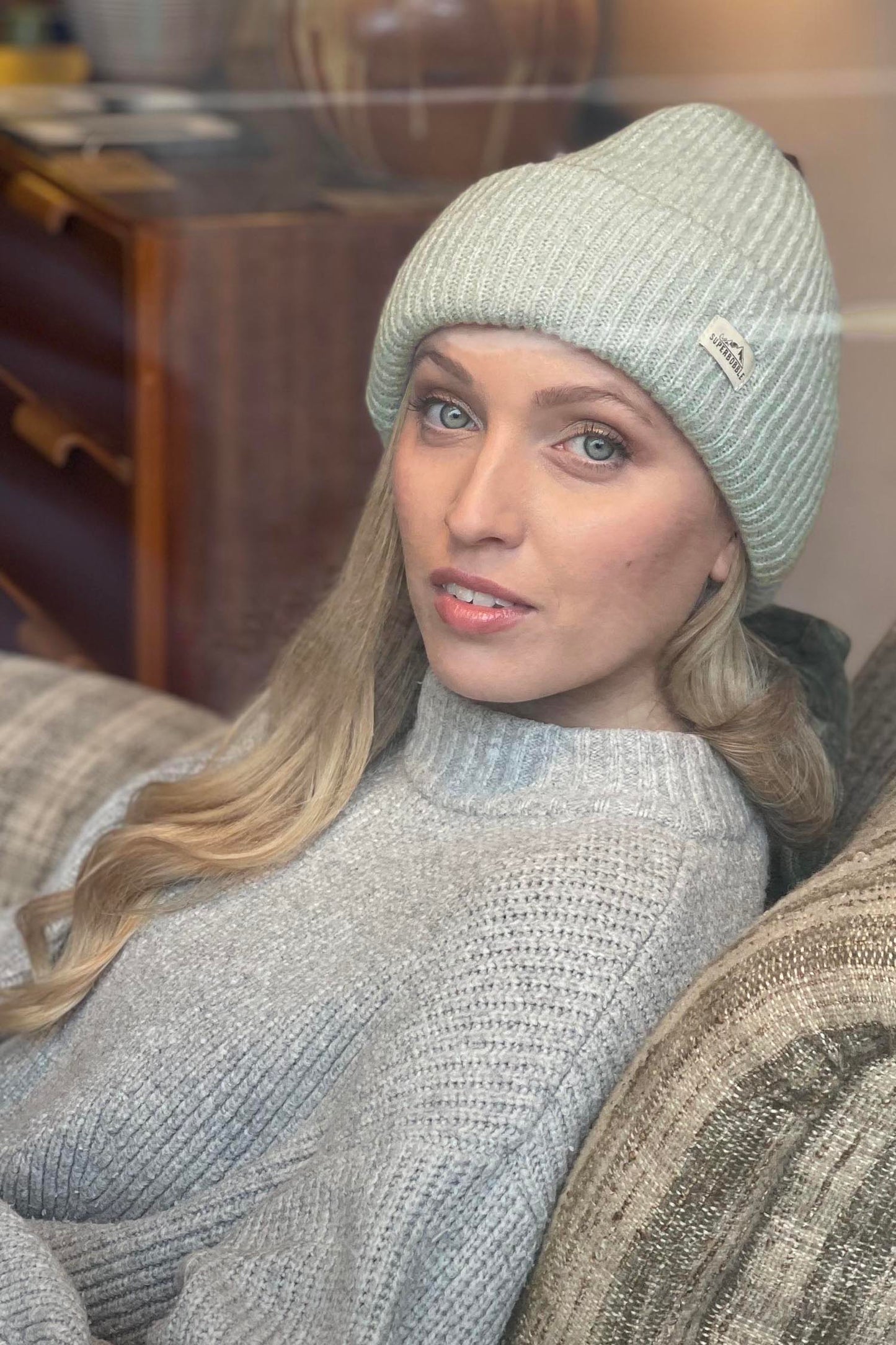 Spearmint Ladies Fashion Beanie Hat