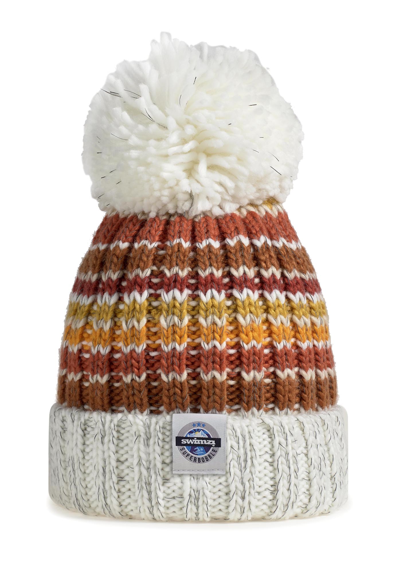 Sunset Stripes Rib Knit Hat