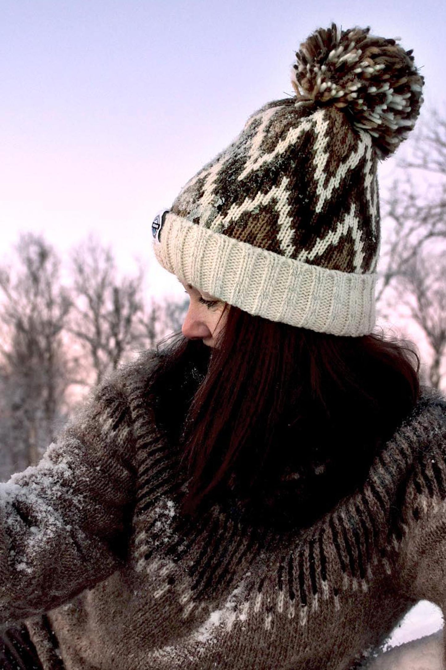 Truffle Cream Zig-Zag Hat