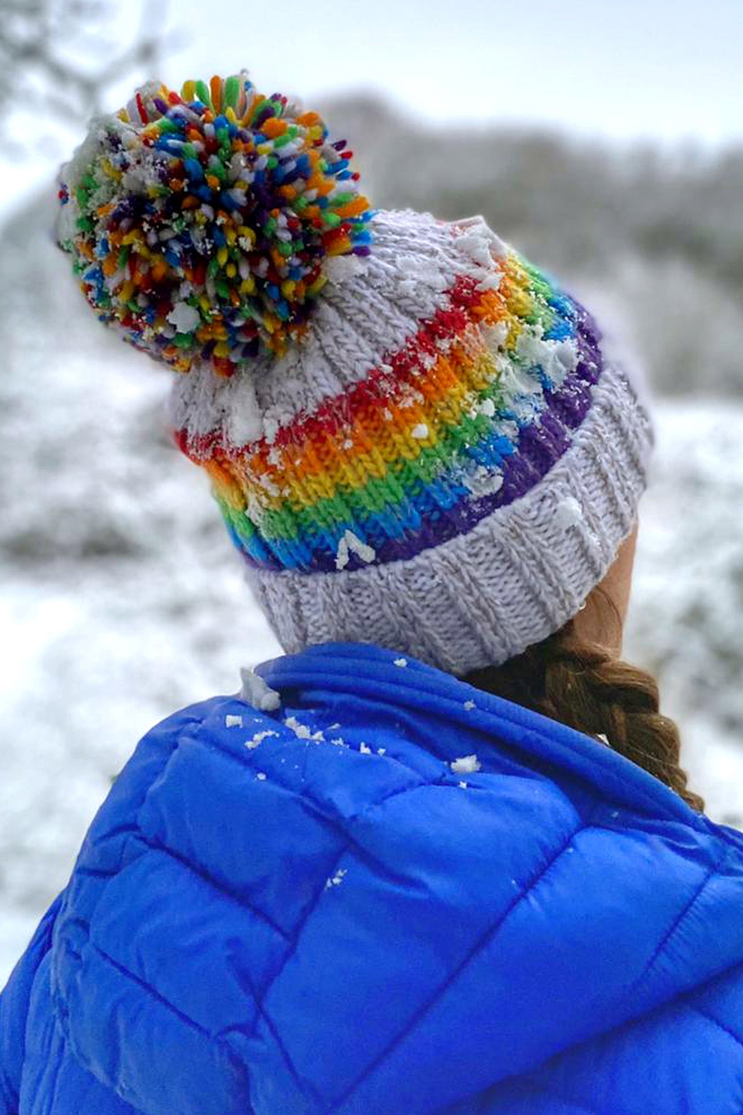 White Rainbow Reflective Hat